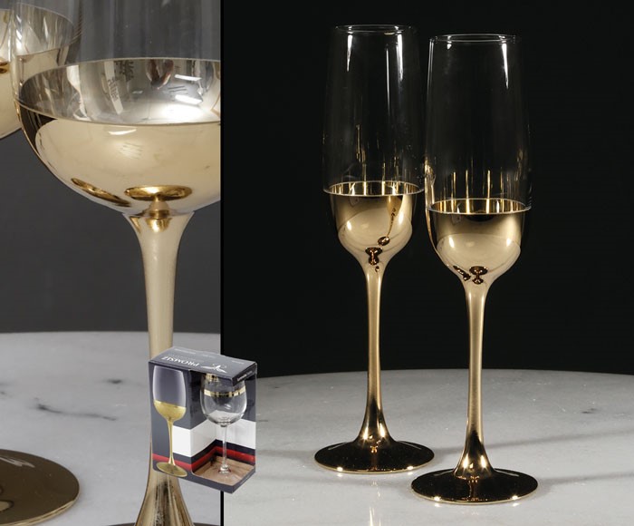 לחיצה להגדלת תמונה סט 2 גביעי שמפניה pleasant