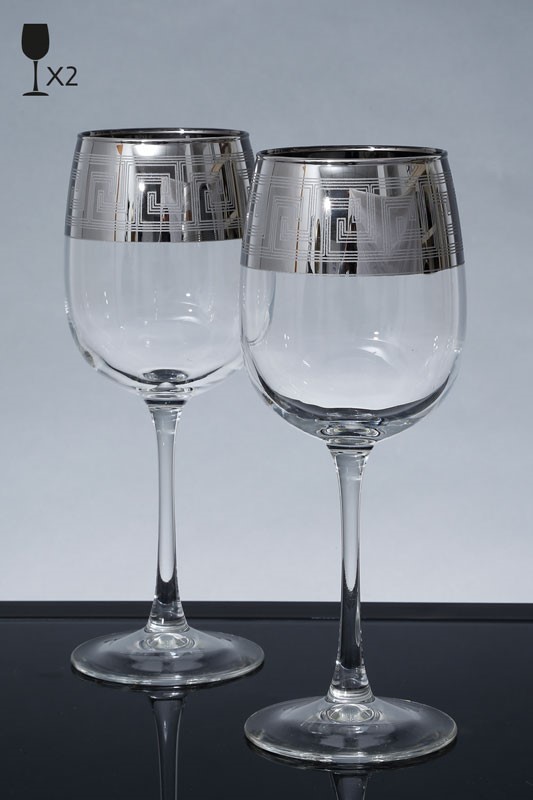 לחיצה להגדלת תמונה סט 6 גביעי יין זכוכית 450 מ